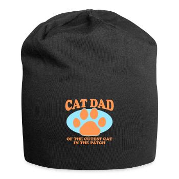 Chat Papa Chats Chat Papa Chat Propriétaire Cadeau - Bonnet en jersey - noir - Devant
