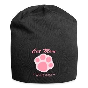 Chat Maman Chats Propriétaire de chat Chat Maman Cadeau - Bonnet en jersey - noir - Devant