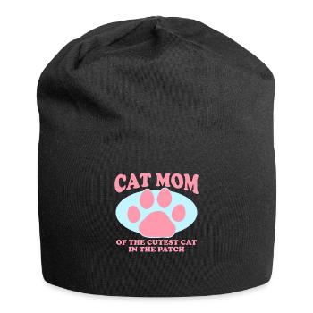 Chat Maman Chats Chat Maman Chat Propriétaire Cadeau - Bonnet en jersey - noir - Devant