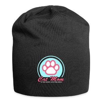 Chat Maman Chat Maman Chats Chat Propriétaire Cadeau - Bonnet en jersey - noir - Devant