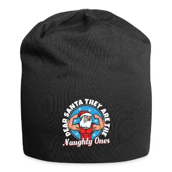 Dear santa they are the naughty ones - Jersey Beanie - black - Front