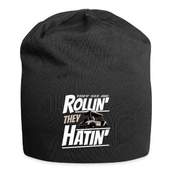 Golfwagen So Rolle Ich Einen Lustigen Golfer - Jersey-Beanie - Schwarz - Vorne