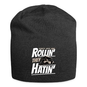 Golfwagen So Rolle Ich Einen Lustigen Golfer - Jersey-Beanie - Anthrazit - Vorne