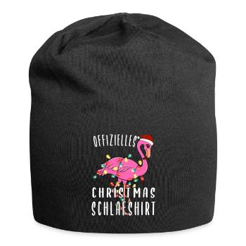 Flamingo Chemise de nuit de Noël - Bonnet en jersey - noir - Devant