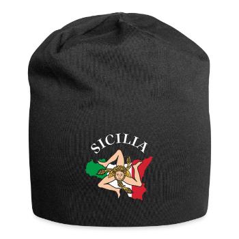 Sicily flag Sicily Palermo Italy - Jersey Beanie - black - Front
