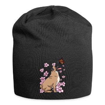 Carlin Papillon Japonais Sakura Fleur de Cerisier - Bonnet en jersey - noir - Devant