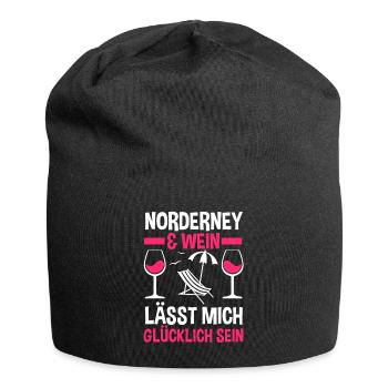 Nordsee Wein Norderney - Jersey-Beanie - Schwarz - Vorne