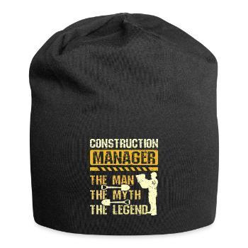 Construction manager the man myth legend - Jersey-Beanie - Schwarz - Vorne