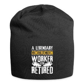 A legendary construction worker has retired - Jersey-Beanie - Schwarz - Vorne