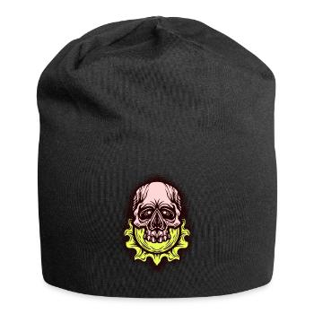 Halloween Costume Pumpkin Monster Spooky Skull - Jersey Beanie - black - Front