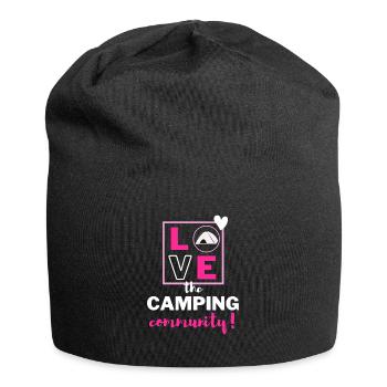 Ich liebe die Camping-Community! - Jersey-Beanie - Schwarz - Vorne