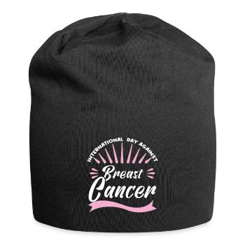 Cancer Du Sein Octobre Rose. - Bonnet en jersey - noir - Devant