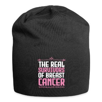 Survivants du cancer du sein - Bonnet en jersey - noir - Devant