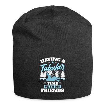 Snowtubing Wintersport - Jersey-Beanie - Anthrazit - Vorne