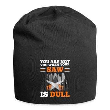 Kettensäge Schnitzen Holzfäller Baumpfleger - Jersey-Beanie - Schwarz - Vorne
