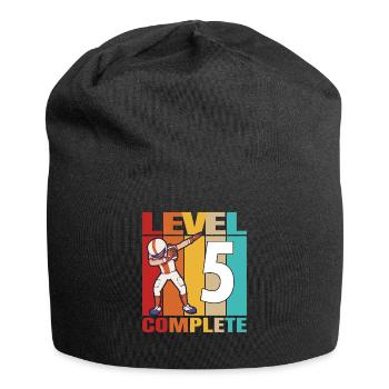 5th Football Birthday Level 5 Complete 5 Years Old - Jersey-Beanie - Schwarz - Vorne
