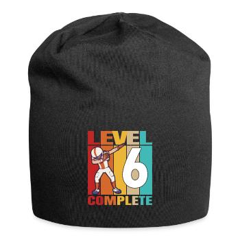 6ème Anniversaire de Football Niveau 6 Complet 6 Ans - Bonnet en jersey - noir - Devant
