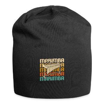 Retro Vintage Classic Marimba Player Instrument - Jersey-Beanie - Schwarz - Vorne