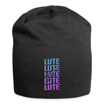 Retro Vintage Classic Lute Player Instrument - Jersey Beanie - black - Front