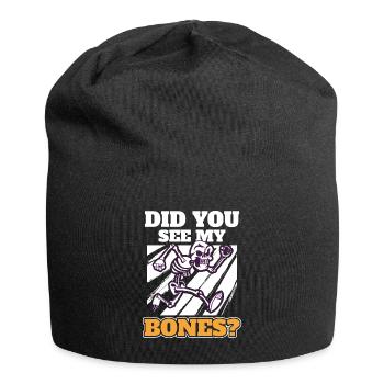squelette crâne gothique Halloween horreur - Bonnet en jersey - noir - Devant