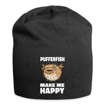Puffer fish Puffer fish Fish Ocean Animal - Jersey Beanie - black - Front