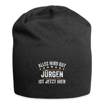 Jürgen Vorname Name Geburtstag - Jersey-Beanie - Schwarz - Vorne
