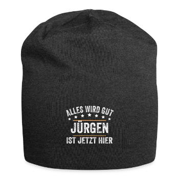 Jürgen Vorname Name Geburtstag - Jersey-Beanie - Anthrazit - Vorne