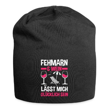 Ostsee Wein Fehmarn - Jersey-Beanie - Schwarz - Vorne