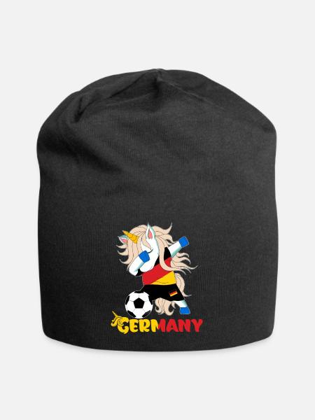 Dabbing Unicorn Supporter Team Deutschland - Jersey-Beanie - Schwarz