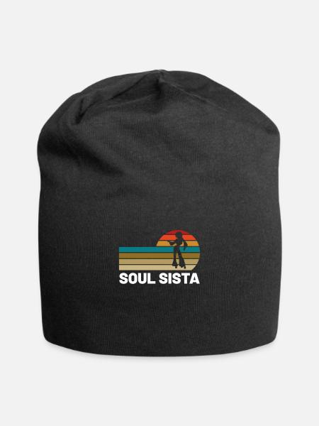 Funk Clothing | Vintage 70er Jahre Kostüm für Soul Musik - Jersey-Beanie - Schwarz