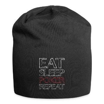 Eating Sleep Poker - Jersey Beanie - black - Front