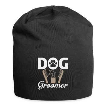 Chemise de toiletteur professionnel pour chien pour hommes Funnier - Bonnet en jersey - noir - Devant