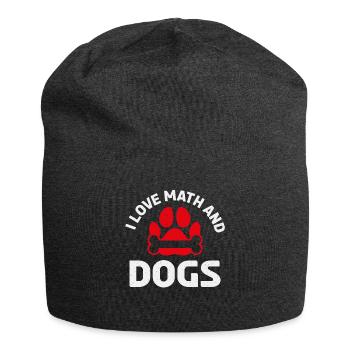 J’adore les maths et la chemise de chien - Bonnet en jersey - charbon - Devant