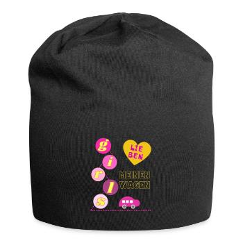 Girls lieben meinen Wagen - Jersey-Beanie - Schwarz - Vorne
