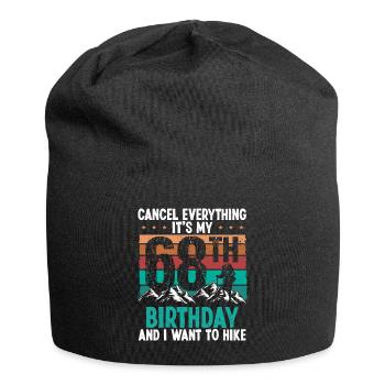 68 Year Old Hiker Cancel go Hiking 68 Birthday - Jersey-Beanie - Schwarz - Vorne