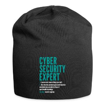 Cyber Security Expert Definition Coding Hacker - Jersey-Beanie - Schwarz - Vorne