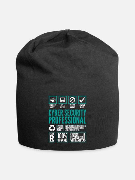Cyber Security Professional Fakten Coding Hacker - Jersey-Beanie - Schwarz