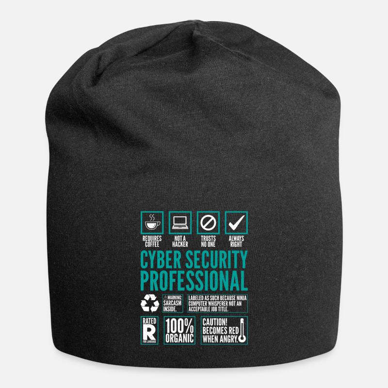 Cyber Security Professional Fakten Coding Hacker - Jersey-Beanie - Schwarz