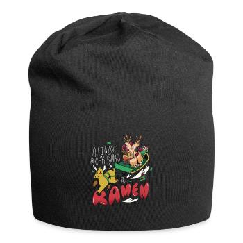 All i want for Christmas is Ramen Apan noodles - Jersey Beanie - black - Front