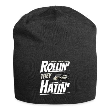 Golfwagen So Rolle Ich Einen Lustigen Golfer - Jersey-Beanie - Anthrazit - Vorne