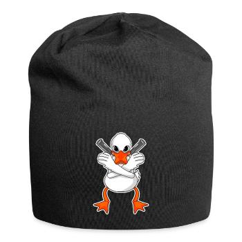 Duck with pistol - Jersey Beanie - black - Front