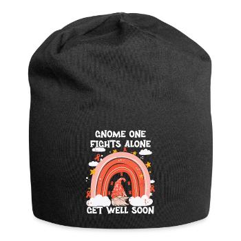 Gnome One Fights Alone Leukemia - Jersey Beanie - black - Front