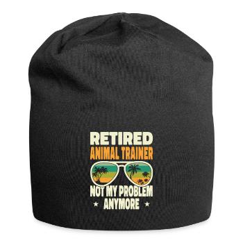 Hommes à la retraite Entraîneur d’animaux à la retraite Pas mon problème - Bonnet en jersey - noir - Devant