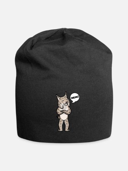 Sture Luchse Luchs Katze Mit Sonnenbrille Lustig - Jersey-Beanie - Schwarz