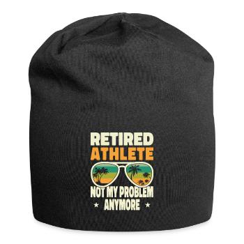 Retired Men Retired Athlete Not My Problem Anymore - Jersey-Beanie - Schwarz - Vorne