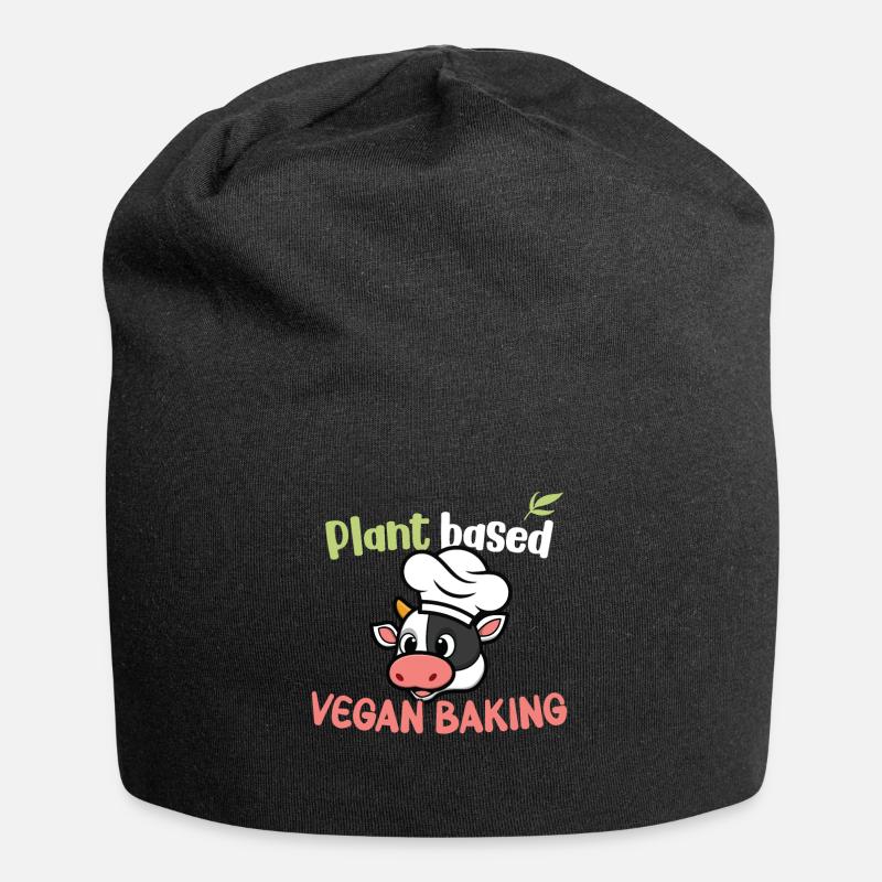 Plant based - Vegan Baking - Jersey Beanie - black