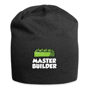 Kinder Bausteine Ziegel Spielzeug Klemmbausteine - Jersey-Beanie - Schwarz - Vorne