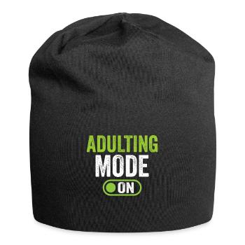 Erwachsen Werden Modus An Erwachsener Geburtstag - Jersey-Beanie - Schwarz - Vorne