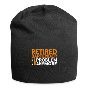 Barman Cadeau Mixologue Dire Bar - Bonnet en jersey - noir - Devant