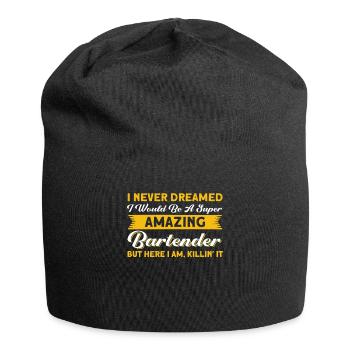 Bartender Gift Mixologist Saying Bar - Jersey Beanie - black - Front